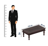 Maharana Solid Sheesham Wood Coffee Table (Design 2, Walnut Finish)